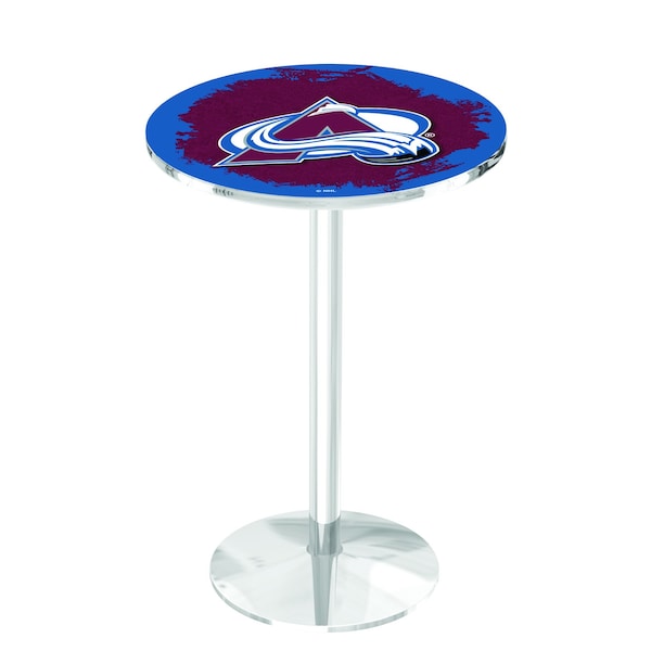 42" Chrome Colorado Avalanche Pub Table
